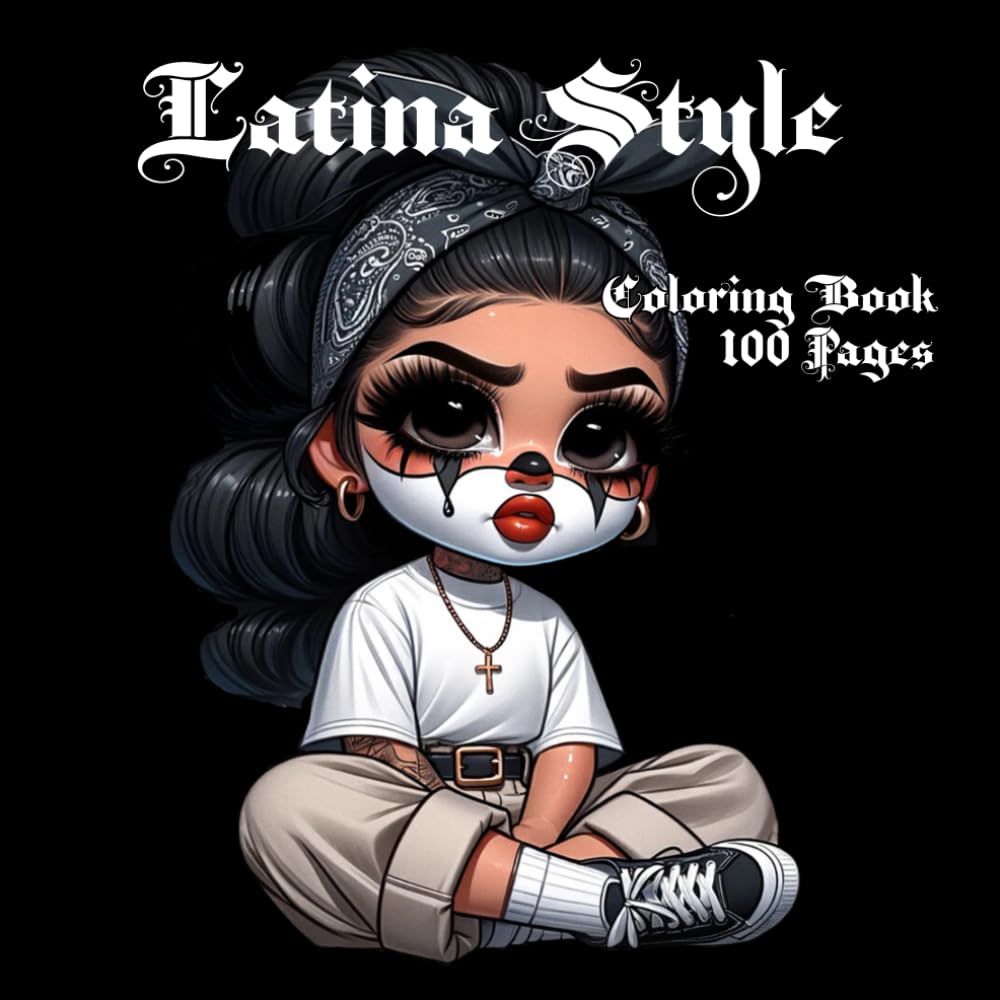 Latina Style: 100 Page Adult Coloring Book