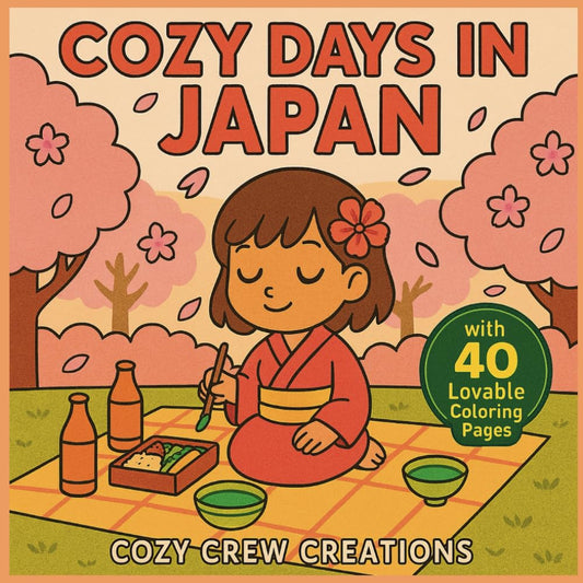 Cozy Days In Japan Coloring Book: A Wholesome and Kawaii Coloring Book for Adults and Teens with 40 Cozy Japanese Scenes for Relaxation and Stress Relief (cozy era)