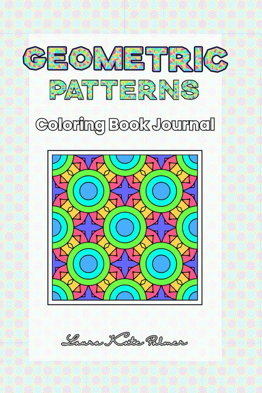 Geometric Pattern Coloring Book Journal