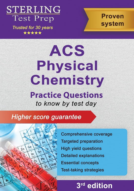 ACS Physical Chemistry: Practice Questions for ACS Examination in Physical Chemistry - 3026