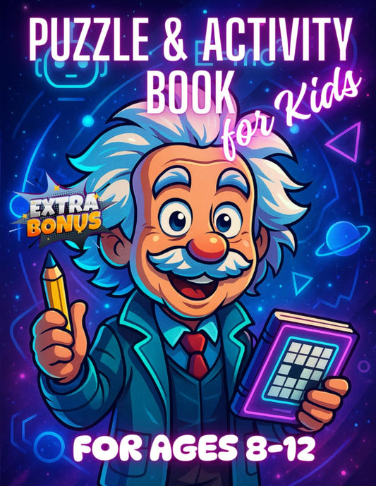 Puzzle & Activity Book for Kids ages 8-12: Screen free Challenges for smart Boys and Girls - Mind Games & Tricky Brain Teasers - 9308