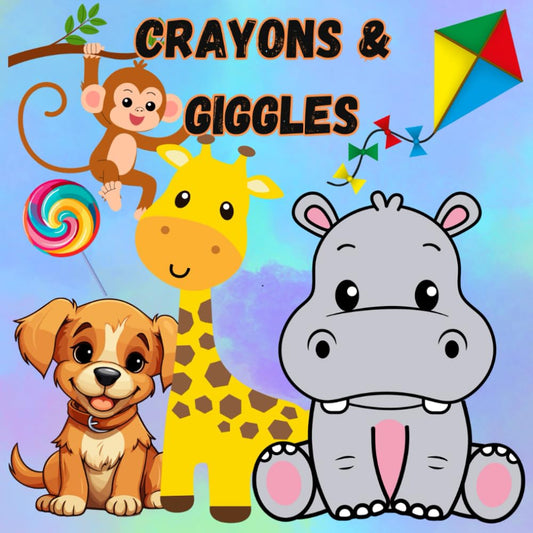 Crayons & Giggles: Educational Coloring Pages with Animals, Letters, and Rhyming for Children Ages 3-6