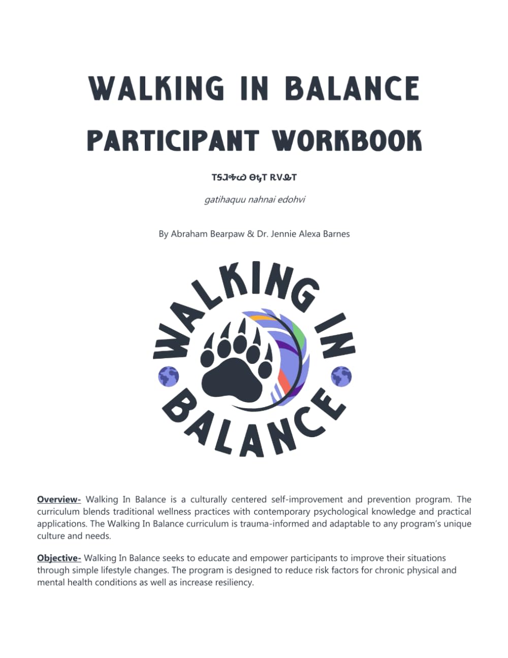 Walking In Balance Participant Workbook