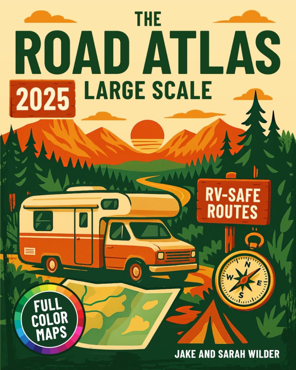 The Road Atlas Large Scale: Explore America’s Best RV Routes, Scenic Stops & Campgrounds with Turn-by-Turn Directions, Smart Detours & Easy-to-Read Big Maps - 8892