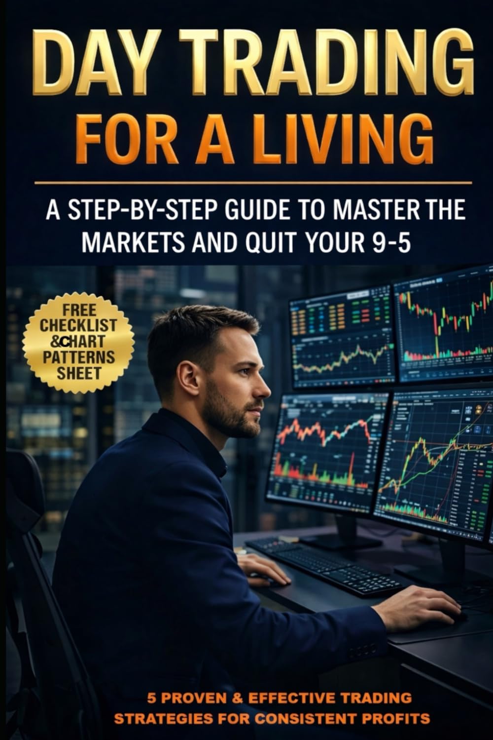 Day Trading for a Living: A Step-by-Step Guide to Master the Markets and Quit Your 9–5: Learn The Exact 5 Proven & Effective Trading Strategies For Consistent Profits Needed to Trade Full-Time
