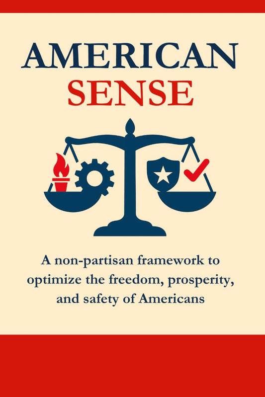 American Sense: A non-partisan framework to optimize the freedom, prosperity and safety of Americans
