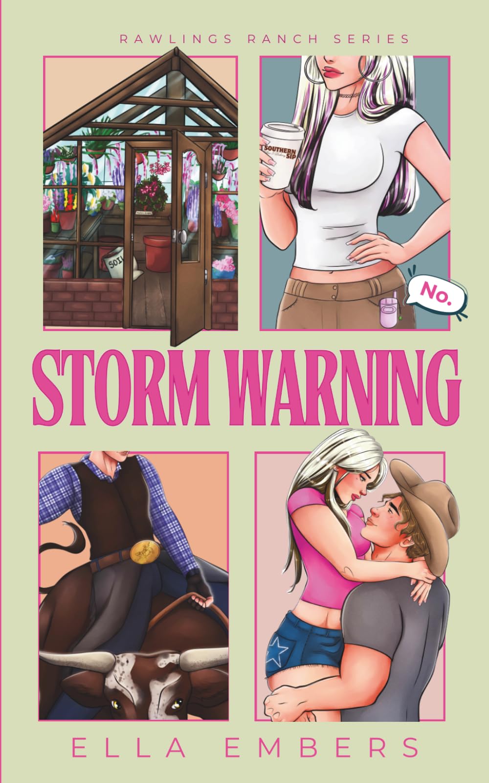 Storm Warning: A Small Town, He Falls First, Bull Rider, Cowboy Romance (Rawlings Ranch Series)
