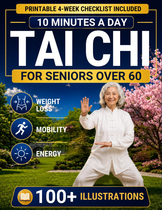 Tai Chi for Seniors Over 60: A Beginner-Friendly 4-Week Program with Step-by-Step Illustrations to Support Balance, Improve Mobility, and Move with Confidence - Just 10 Minutes a Day