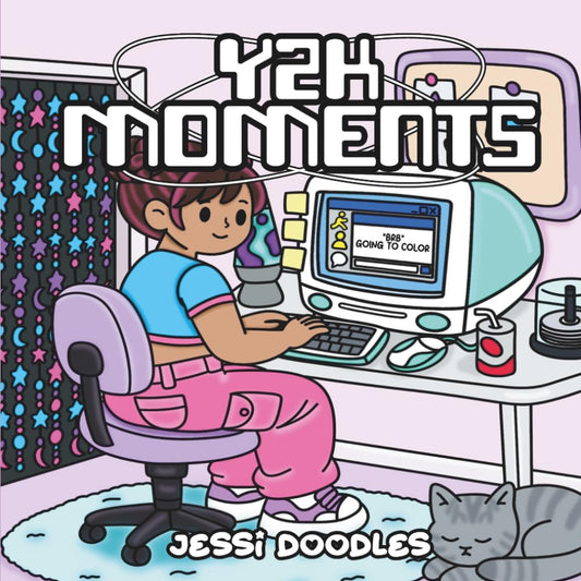 Y2K Moments: 30 Cozy Early 2000s Scenes Inspired by Y2K Fashion, Friendship, and Everyday Life (Cozy Coloring)