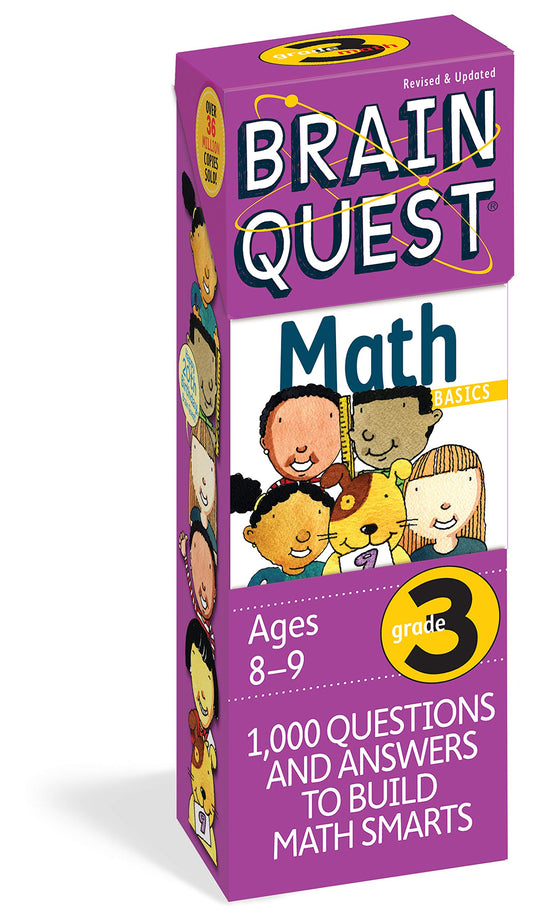 Brain Quest 3rd Grade Math Q&A Cards: 1000 Questions and Answers to Challenge the Mind. Curriculum-based! Teacher-approved! (Brain Quest Smart Cards) - 4822