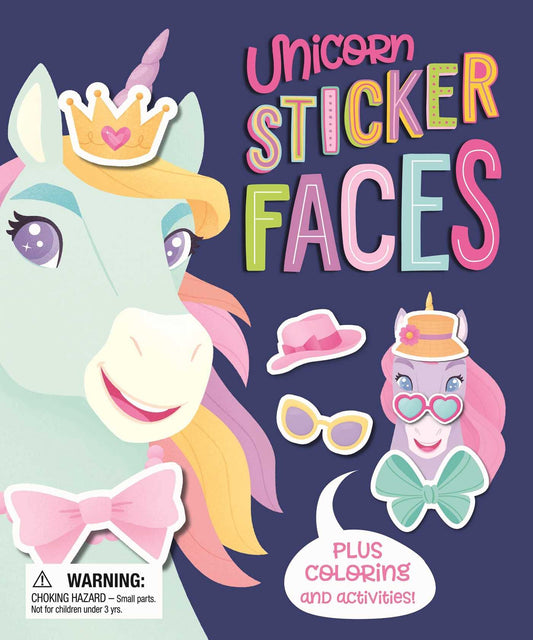 Unicorn Sticker Faces: with Fun Coloring and Activities - 9376