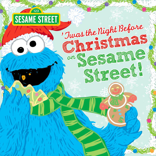 Twas the Night Before Christmas on Sesame Street: A Sweet Holiday Picture Book Featuring Cookie Monster, Elmo, and Friends (Sesame Street Scribbles) - 8430