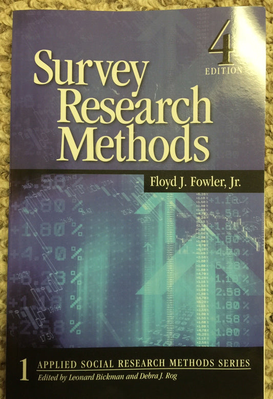 Survey Research Methods (Applied Social Research Methods Series, No. 1) - 3031