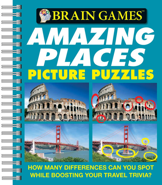 Brain Games - Picture Puzzles: Amazing Places - How Many Differences Can You Spot While Boosting Your Travel Trivia? - 4613