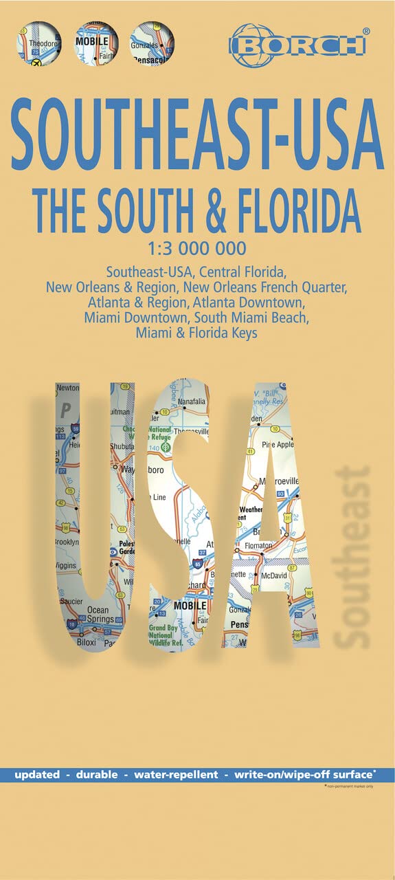 Southeast: The South & Florida Road Map (USA 6) (English Edition) - 9575